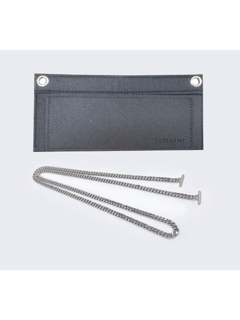 Chic Clutch Organizer Kit with 47" Chain - Perfect for Stylish Handbags